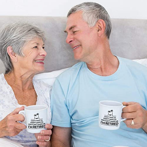 Funny Retirement Gifts Gag for Women Men Dad Mom Valentines Day Husband Wife Boyfriend Humorous Retirement Coffee Mug Gift Retired Mugs for Coworkers Office & Family Unique Novelty Ideas for Her