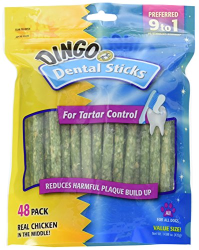 Dingo Dental Sticks for Tartar Control, 48-Count (Pack of 2)