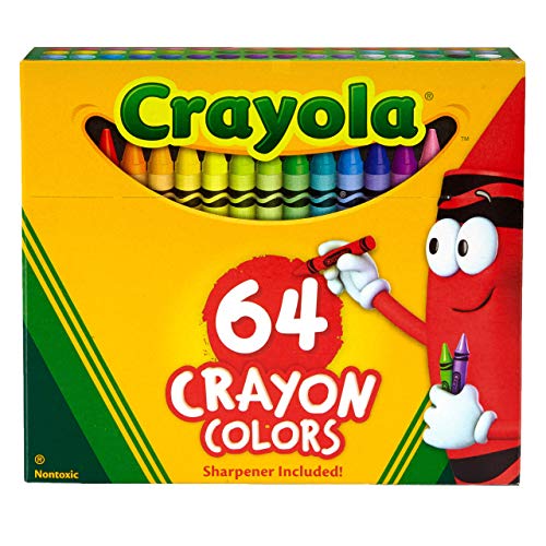 Crayola Crayons, Crayon Box with Sharpener, 64 ct