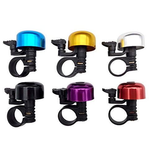 TRENDBOX 1 Set 6 Colors Alloy Bicycle Bike Cycling Handlebar Bell Ring Horn Sound Emergency Alarm Alert Warning Loud Lightweight for Safety