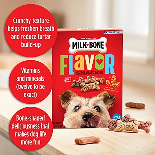 Milk-Bone Flavor Snacks Dog Treats, Small Biscuits, 7 Pounds