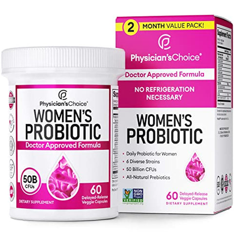 Prebiotics & Probiotics for Women - Science Backed ProCran - Organic Prebiotics, 50 Billion CFU, D-Mannose & Cranberry for Digestive, Immune, Feminine Health, Soy & Dairy Free, 60 Vegan Capsules