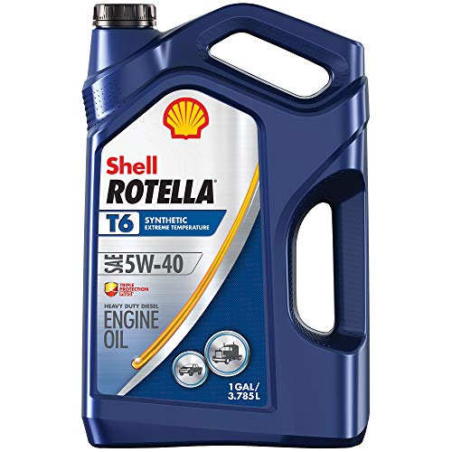 Shell Rotella T6 Full Synthetic 5W-40 Diesel Engine Oil (1-Gallon, Single Pack)