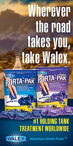 Walex Porta-Pak RV Black Holding Tank Deodorizer Drop-Ins, Fresh Scent, 10 Deodorizing Packets
