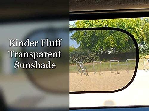 kinder Fluff Car Window Shade (4Pack)-The Only Certified Car Window Sun Shade for Baby Proven to Block 99.95% UVR - Mom's Choice Gold Award Winning -Car Window Shade for Baby- Car Seat Sun Protection