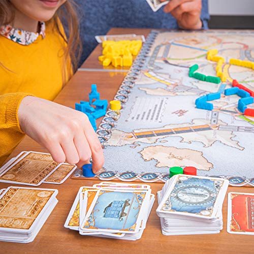 Ticket to Ride Europe Board Game | Family Board Game | Board Game for Adults and Family | Train Game | Ages 8+ | For 2 to 5 players | Average Playtime 30-60 minutes | Made by Days of Wonder