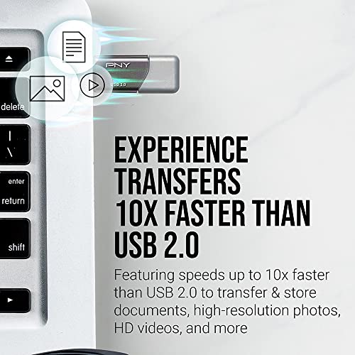 PNY 128GB Turbo Attache 3 USB 3.0 Flash Drive