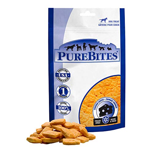PureBites Freeze Dried Cheddar Cheese Dog Treats 470g | 1 Ingredient | Made in USA (Packaging May Vary)