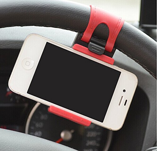 JessicaAlba Universal Cell Phone Car Mount Holder on Steering Wheel Better View & Buckle Clip Hands Free For Honda Accord Civic CR-V Crosstour Fit Odyssey