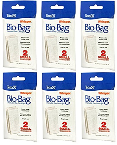 Tetra Whisper Assembled Bio-Bag Filter Cartridges Small - 12 Total Filters (6 Packs with 2 Filters per Pack)