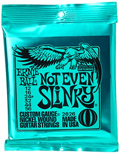 Ernie Ball Not Even Slinky Nickel Wound Electric Guitar Strings - 12-56 Gauge
