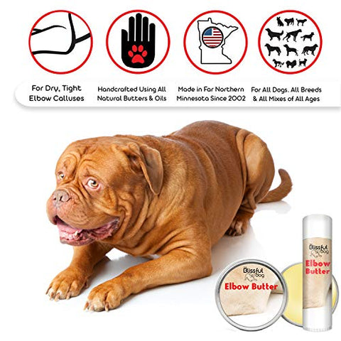 The Blissful Dog Elbow Butter Moisturizes Your Dog's Elbow Calluses - Dog Balm, 1-Ounce