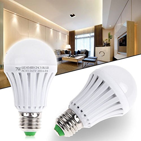 CTKcom Rechargeable Emergency LED Bulb 5W(4 Pack)- Lamps Household Lighting Bulbs ,Saving Energy Intelligent Light Rechargable Electricity 40W Equivalent 6000k White Bulb 120V E26/E27