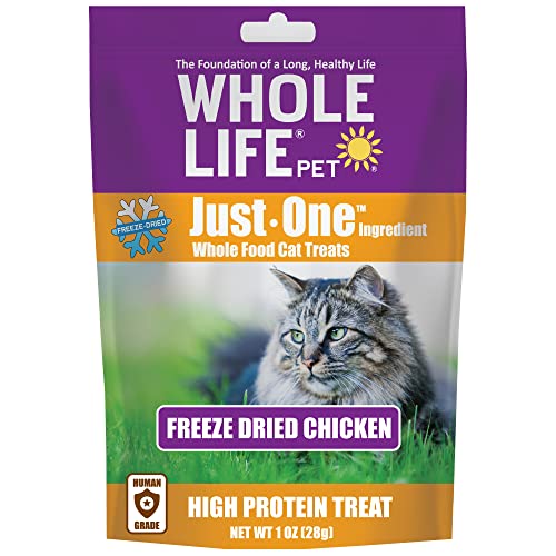 Whole Life Pet Freeze Dried Chicken Cat Treats - Human Grade - One Ingredient - Sourced and Made in The USA