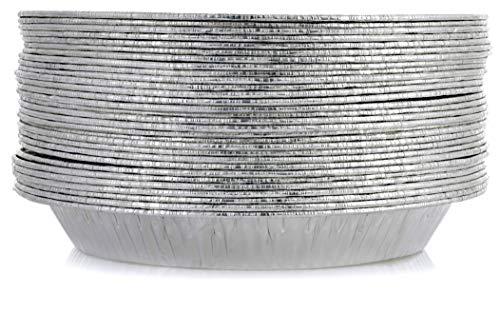 DOBI Pie Pans [30 Pack - 9" Size] - Disposable Aluminum Foil Pie Plates, Standard Size Pie Tins