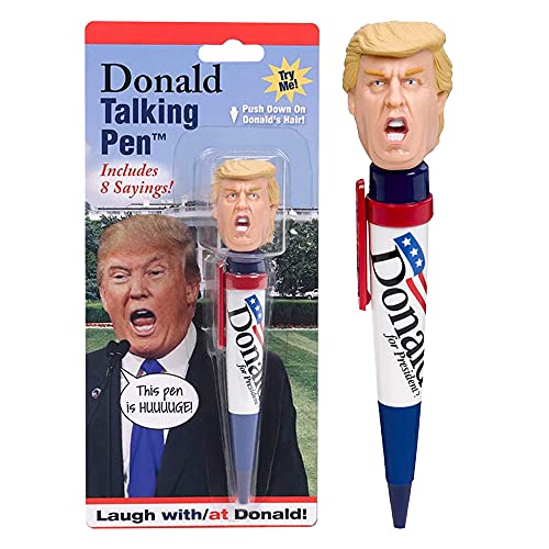 Donald Talking Pen, 8 Different Sayings, Trump's Real Voice, Just Click And Listen, Funny Gifts For Trump and Hillary Fans