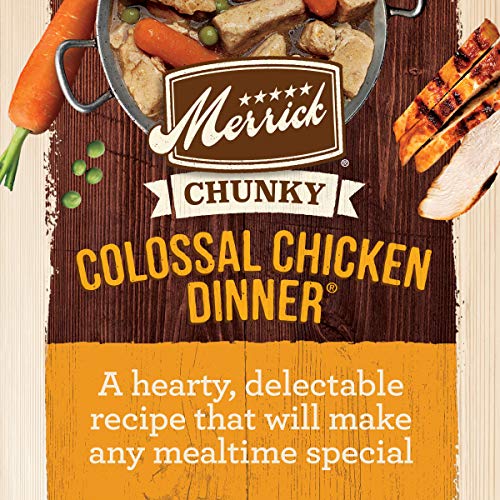 Merrick Chunky Grain Free Wet Dog Food, Colossal Chicken Dinner Canned Dog Food - (12) 12.7 oz. Cans