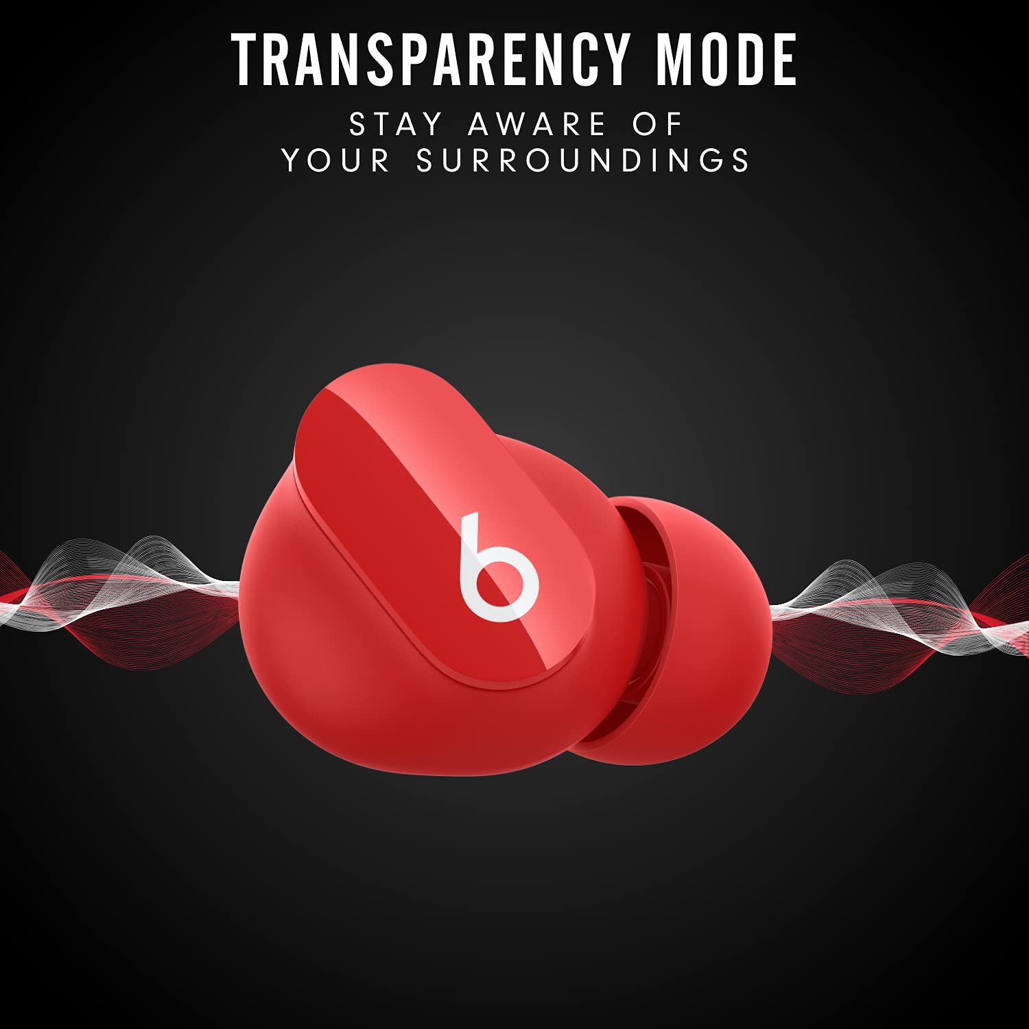 Beats Studio Buds - True Wireless Noise Cancelling Earbuds - Compatible with Apple & Android, Built-in Microphone, IPX4 Rating, Sweat Resistant Earphones, Class 1 Bluetooth Headphones Red