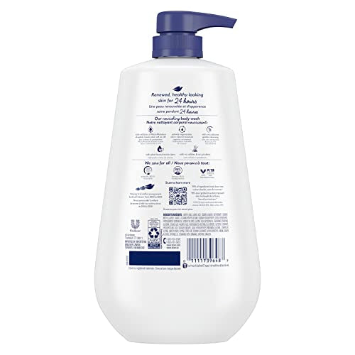 Dove Body Wash with Pump Deep Moisture 3 Count For Dry Skin Moisturizing Skin Cleanser with 24hr Renewing MicroMoisture Nourishes The Driest Skin 30.6 oz