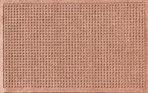 WaterHog Fashion Mat | Commercial-Grade Entrance Mat with Fabric Border – Indoor/Outdoor, Quick Drying, Stain Resistant Door Mat (Medium Brown, 2' x 3')