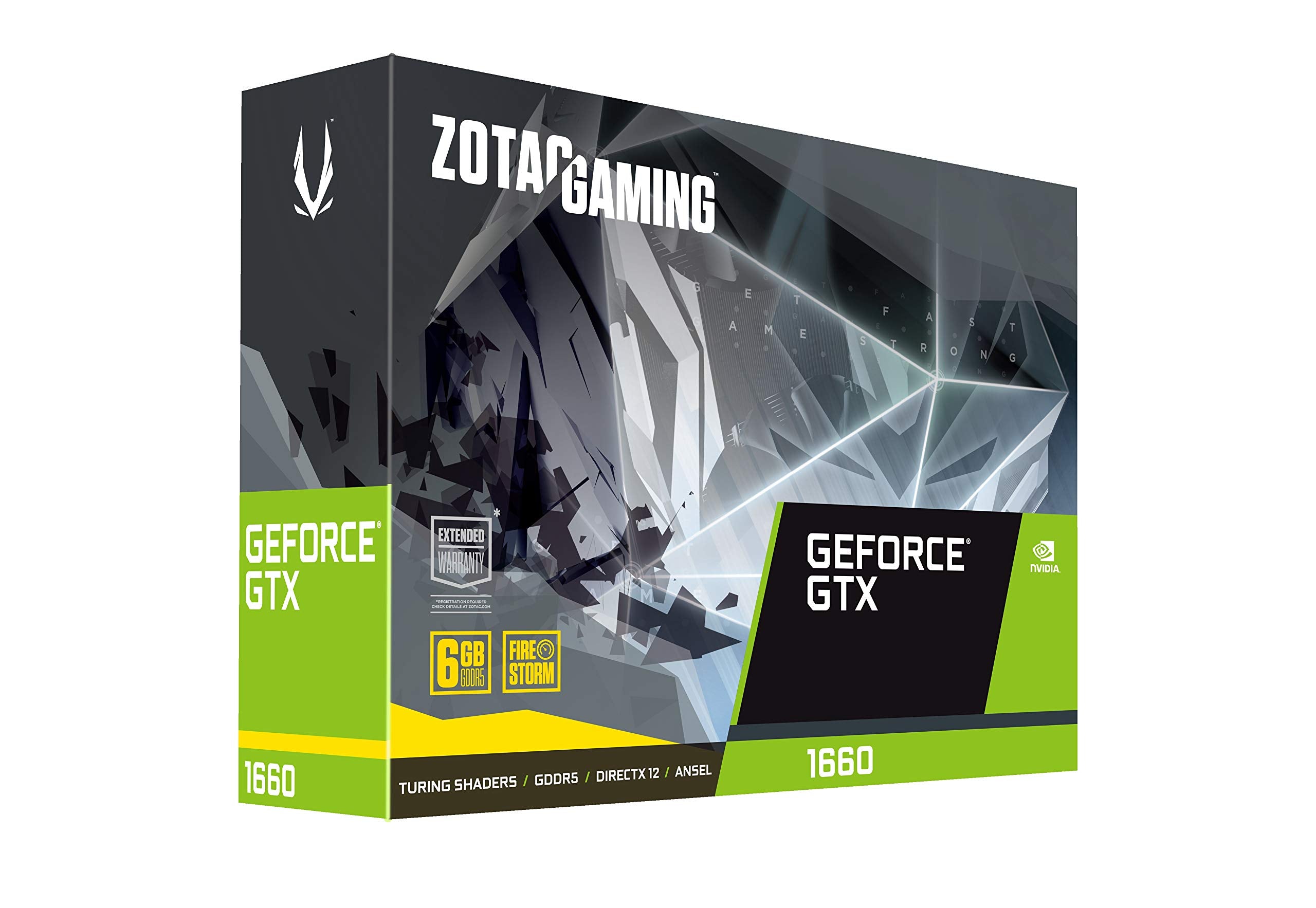 ZOTAC Gaming GeForce GTX 1660 AMP 6GB GDDR5 192-Bit Gaming Graphics Card, Super Compact, Ice Storm 2.0 Cooling, Wraparound Metal Back Plate - ZT-T16600D-10M