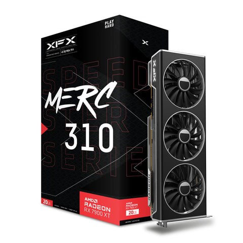 XFX Speedster MERC310 AMD Radeon RX 7900XT Black Gaming Graphics Card with 20GB GDDR6, AMD RDNA 3 RX-79TMERCB9