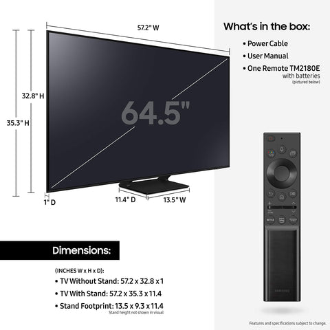 SAMSUNG 65-Inch Class QLED 4K UHD Q70A Series Dual LED Quantum HDR Smart TV with Alexa Built-In, Motion Xcelerator Turbo+, Multi View Screen (QN65Q70AAFXZA, 2021 Model)